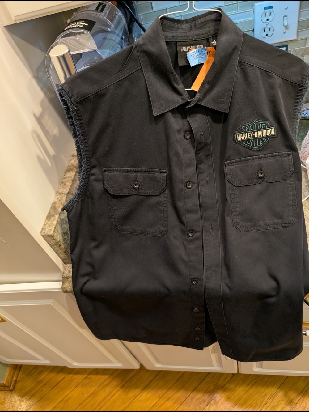 Harley-Davidson Black Sleeveless Work Shirt Vest